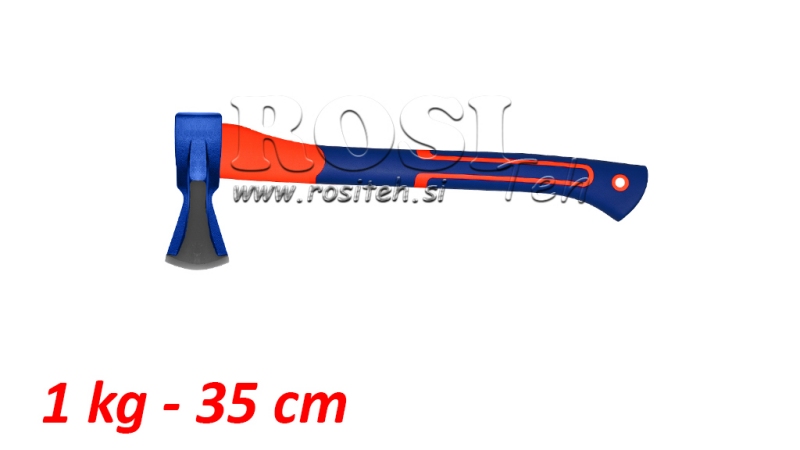 HOUTKLOOFBIJL MET CARBON HANDVAT - 1 kg - 35 cm