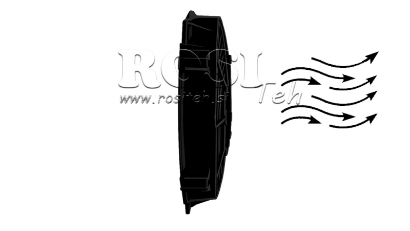 AXIALE VENTILATOR 225MM TREKKEN 12V