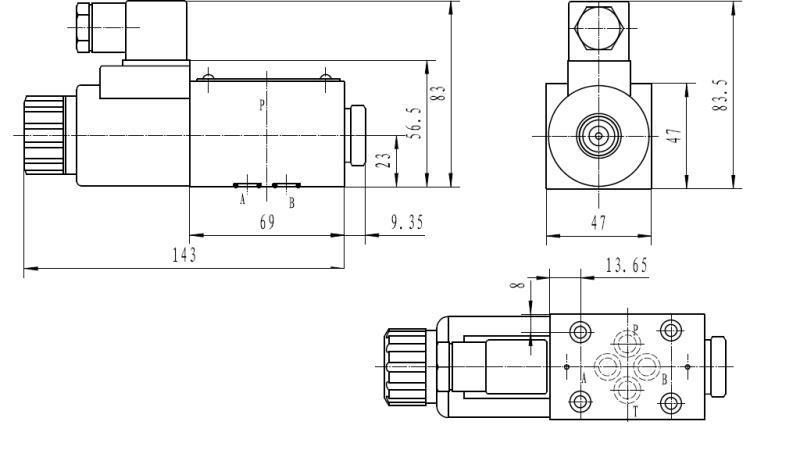 CETOP 3_1 SPOLE DIMENSIONER 1A