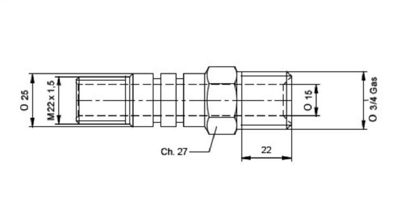 COLLEGAMENTO OLIO FI25 - 3/4