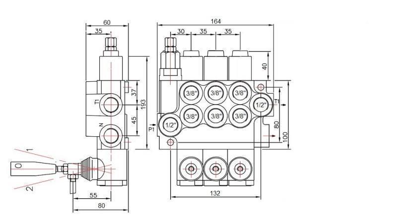 HYDRAULISCHE KLEP 3xP40
