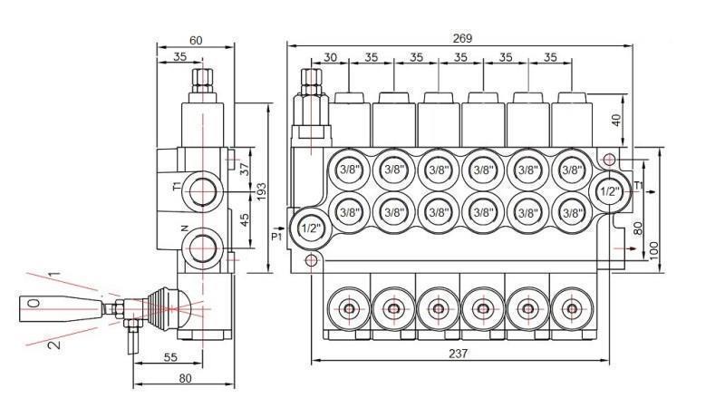 HYDRAULISCHE KLEP 6xP40