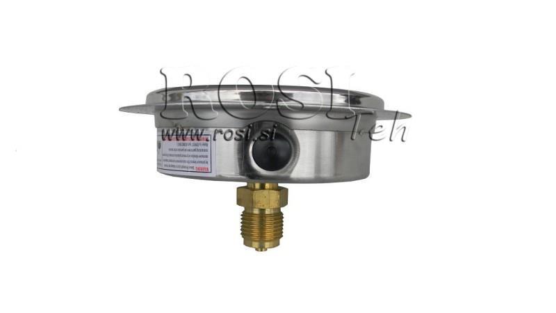 MANOMETRO DN100 POSTERIORE 0 - 16 BAR - 1/2