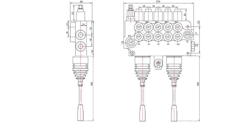 VALVOLA HID. 5xP80   2x JOYSTICK